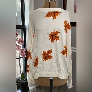 LOFT sz XL Off White Knit Sweater